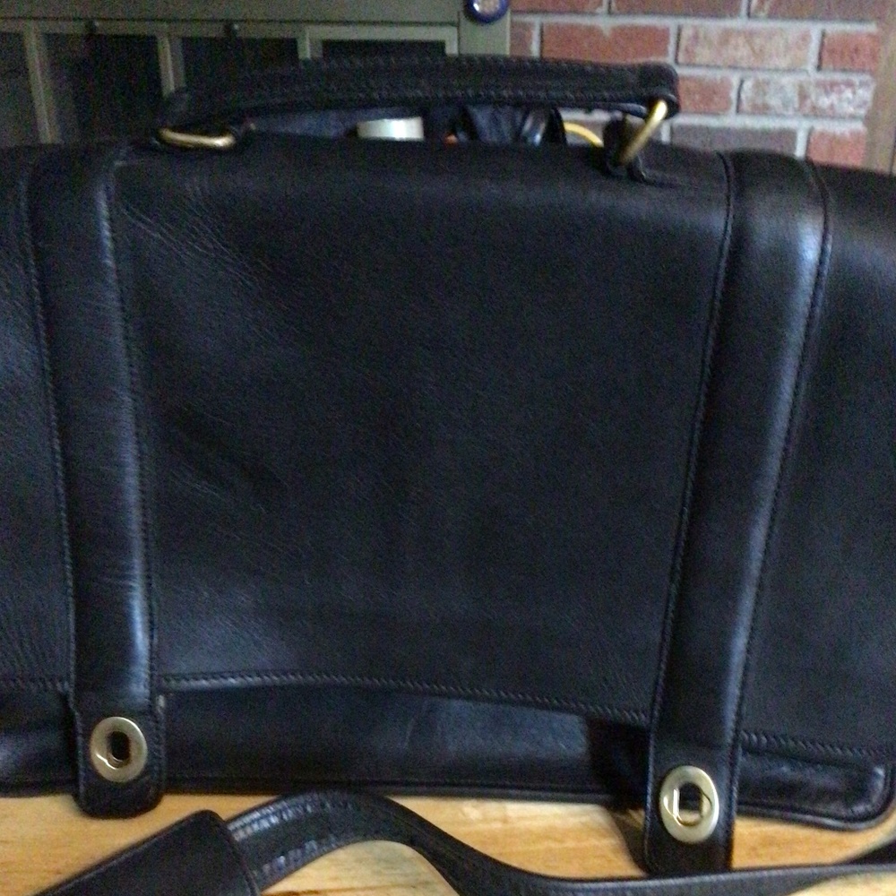 Large Coach Leather Black Briefcase - Picture 7 of 7
